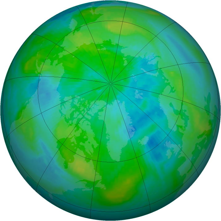 Arctic ozone map for 19 September 1998